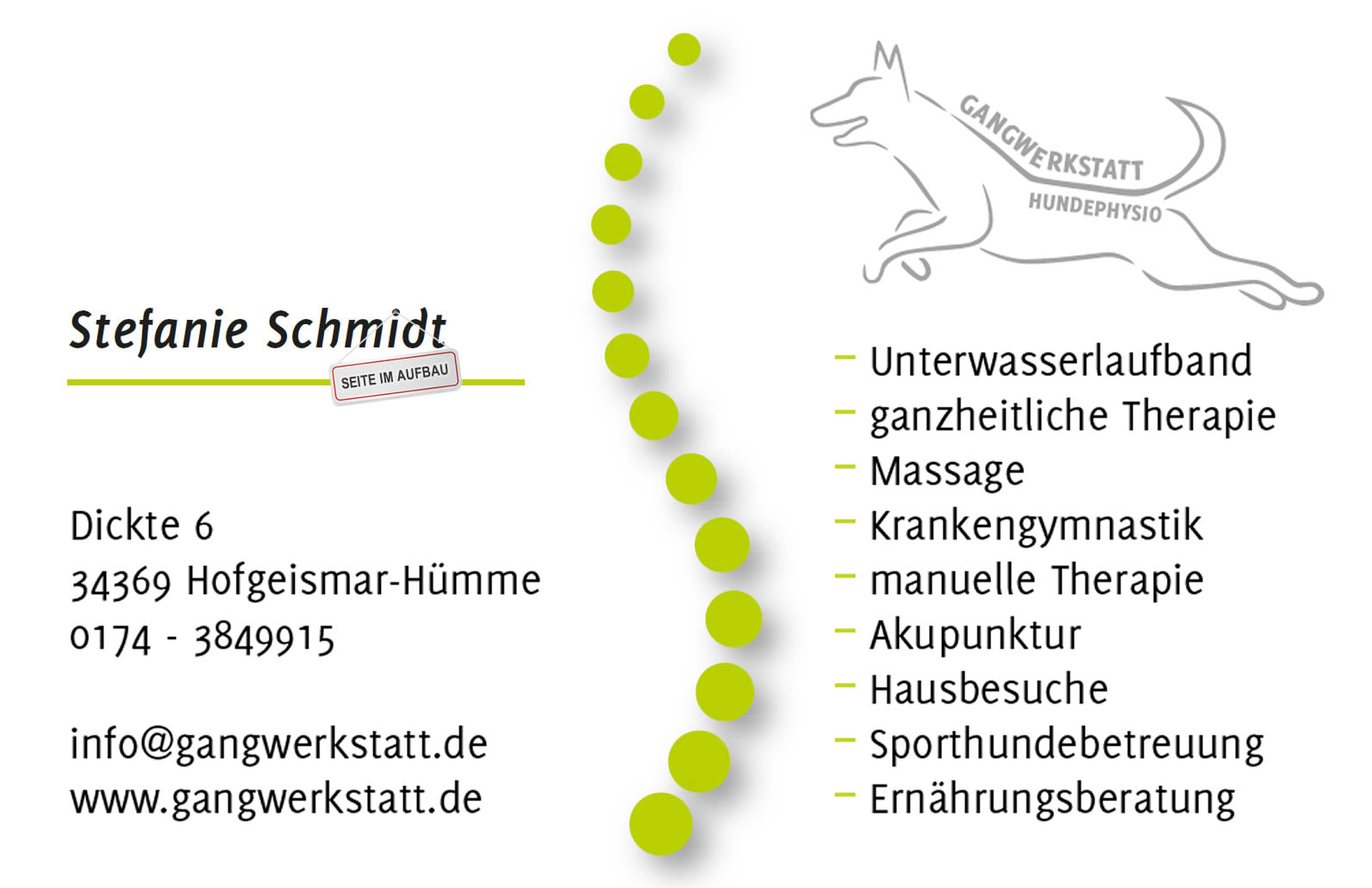 Gangwerkstatt Hundephysio | Stefanie Schmidt | Hofgeismar - Hümme